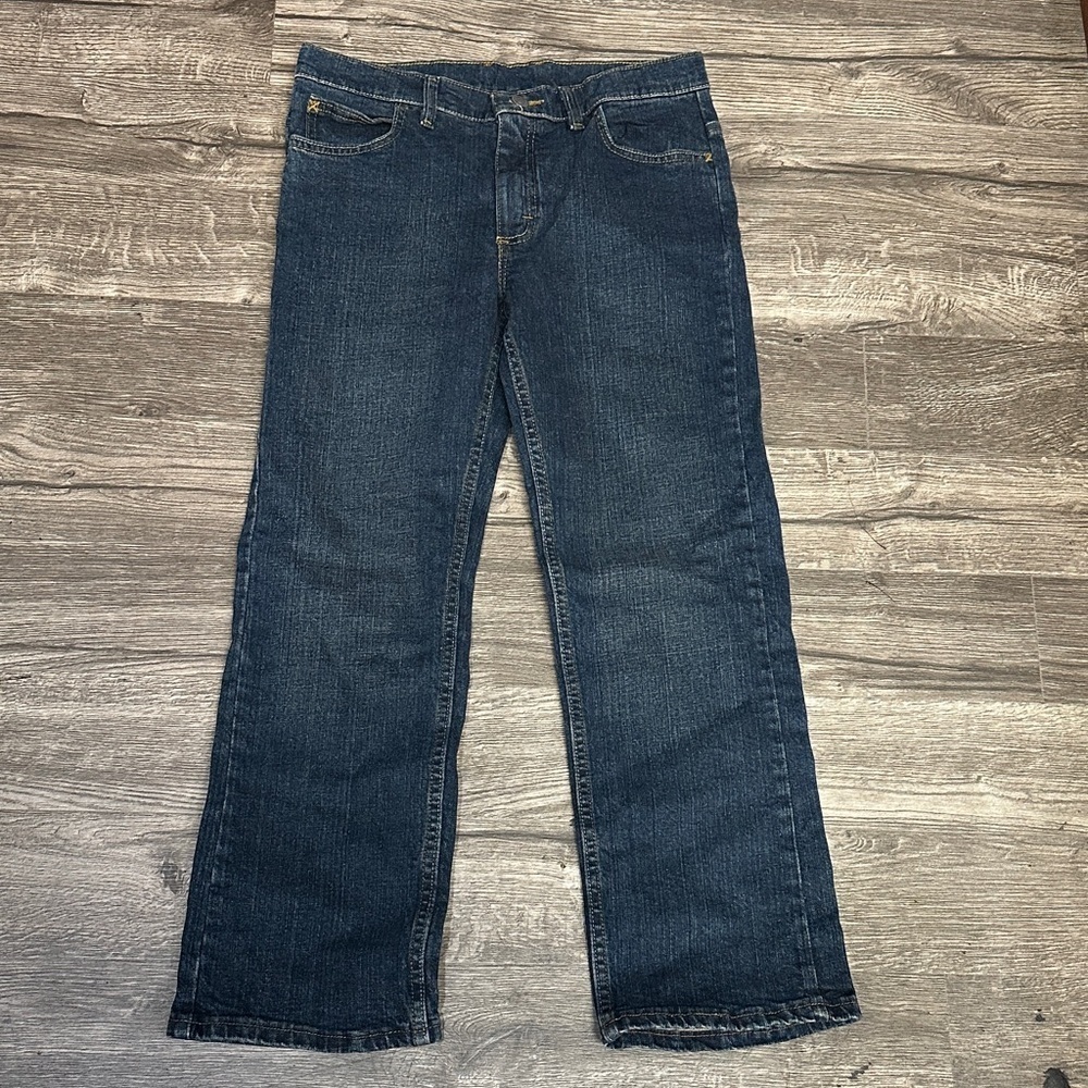 Wrangler Men's Relaxed Fit Jeans in Deep Blue
